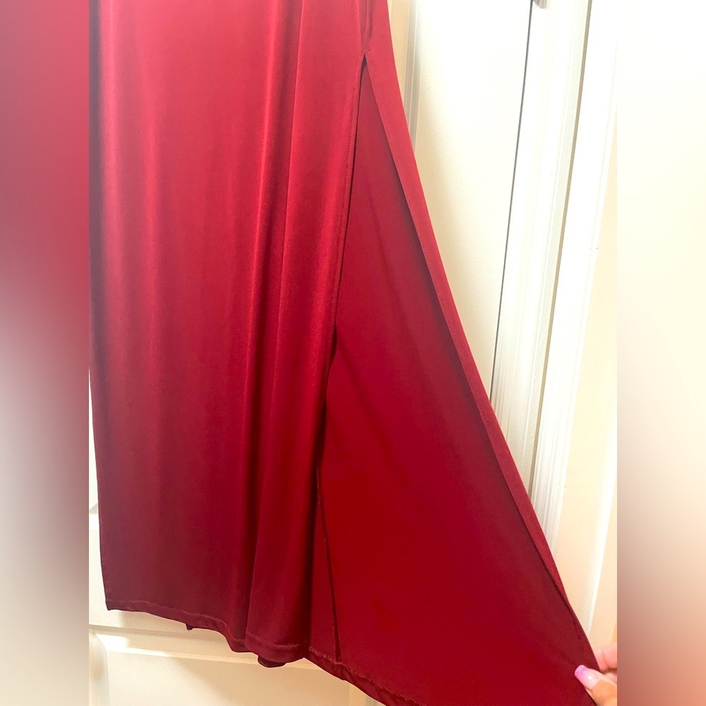 NWOT $60R Moda International Maxi Skirt With Thigh High Side Split Size Large - Picture 4 of 6